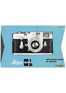 Leica M 1 manual. Camera Instructions.